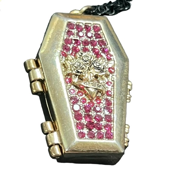 Betsey Johnson Coffin Locket with Skeleton - Picture 4 of 7